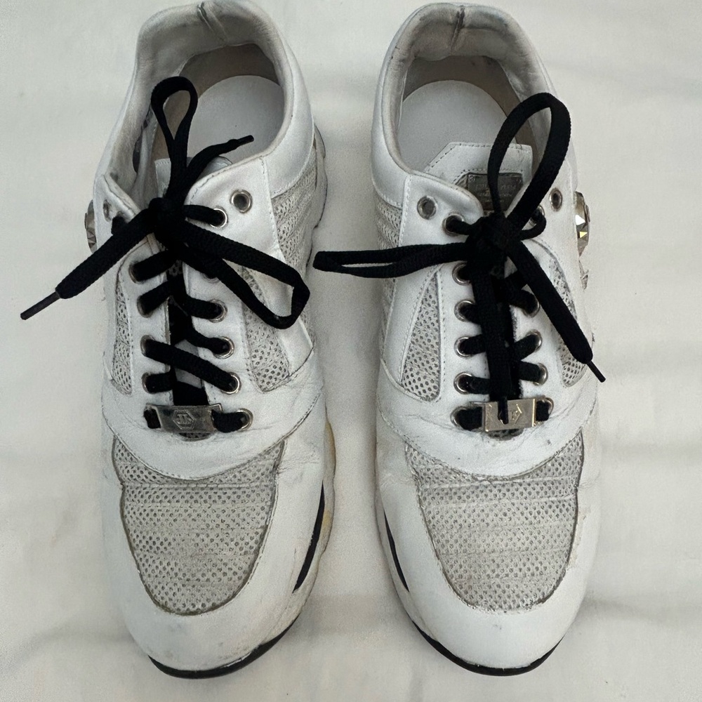 Philipp Plein Snow Lake White Skull Shoes Mens Size 44 Or US 11 Used Limited E